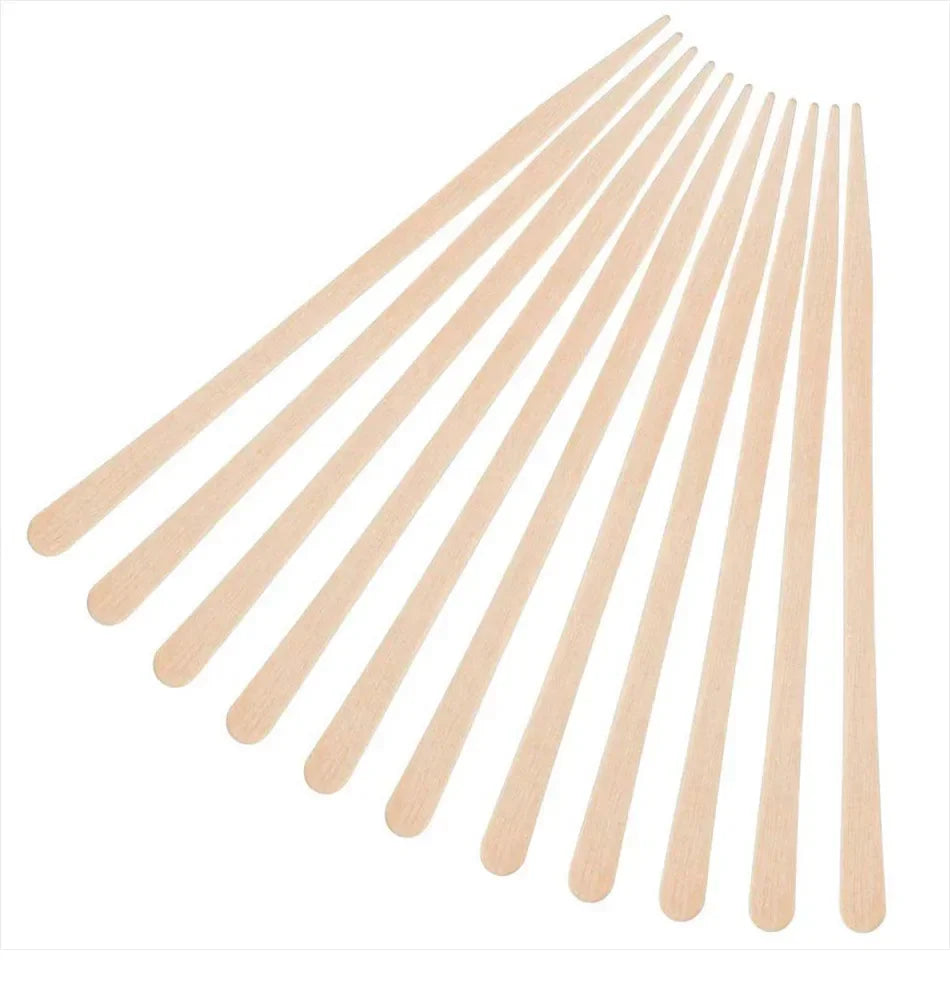 100PCS Woman Wooden Hair Removal Stick Disposable Depilation Spatula Wax Sticks Wood Face Eyebrows Waxing Spatula Beauty Tool