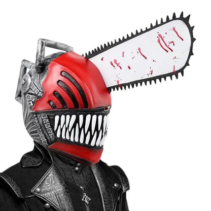 Horror Comics Chainsaw Man Latex Headset April Fool's Day Halloween Role Playing Mask Cosplay terror Headgear Mask Decor props