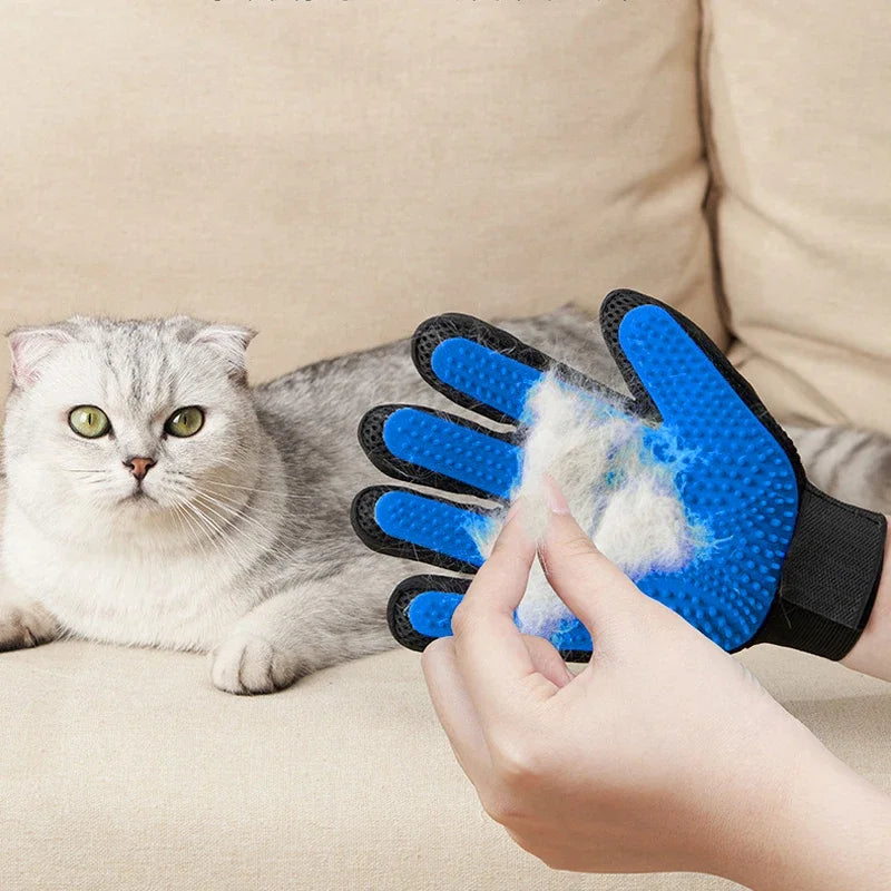 Silicone Pet Grooming Gloves Cats Hair Brush and Comb Gloves to Bathe Dogs Cleaning Hair Removal for Dog Animal Use Supplies