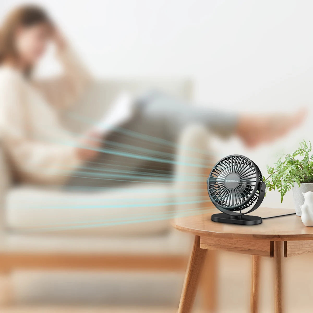 Desktop Wall Mounted Mini Electric Fan Mute 3 Speed Adjustment Portable USB Fan For Home Desk Office