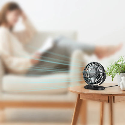 Desktop Wall Mounted Mini Electric Fan Mute 3 Speed Adjustment Portable USB Fan For Home Desk Office