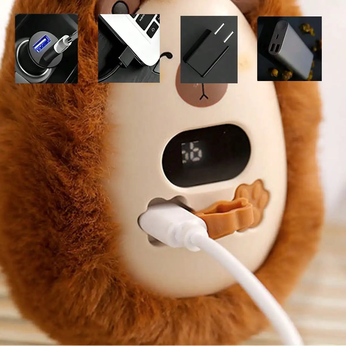 Mini Plush Pet Reusable Hand Warmers Rechargeable Portable Pocket Warmer Fast Heating 3-Gear Adjustable Outdoor Hand Heater For Winter Essentials Accessory Halloween Christmas Gifts Christmas Gifts,Hand Warmers,Gifts For Men,