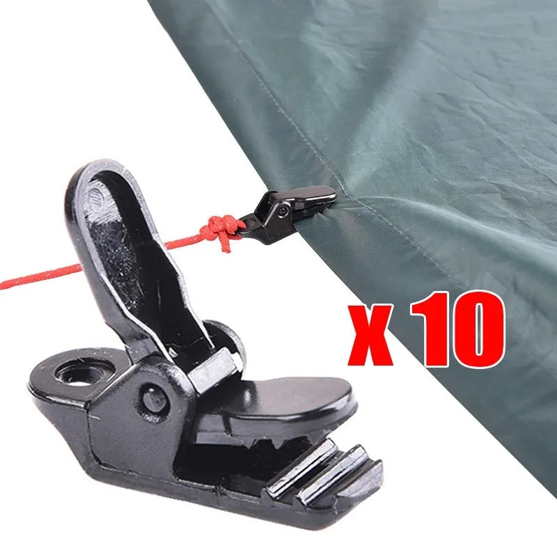 10PCS Tent Rope Fastener Adjuster Outdoor Camping Triangle Non-Slip Hiking Rope Buckles Stopper Tools Adjust Rope Accessories