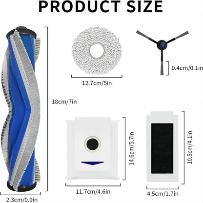 ECOVACS T30 PRO OMNI / T30S PRO / YEEDI M12 Pro+ Robot Vaccum Replacement Parts Dust Bag Main Side Brush Filter Mop Accessories