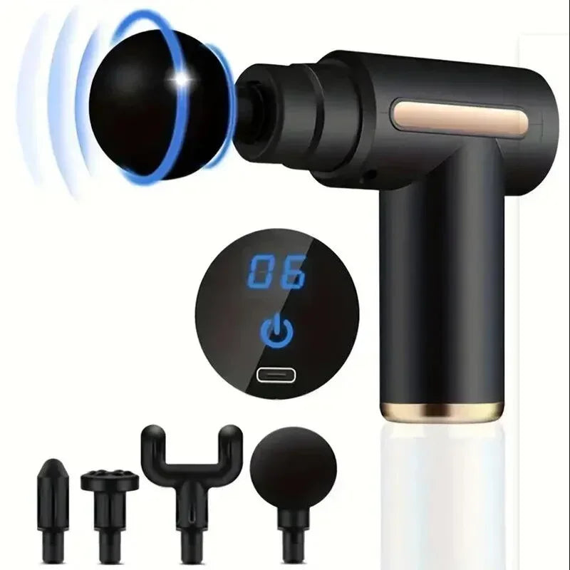 Percussion Mini Massage Gun Portable Handheld Massager for Back Neck Shoulder Leg Muscle Pain Relief Daily Relaxation