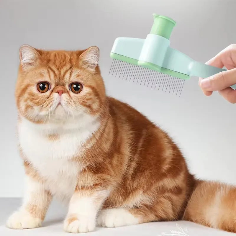 Dog Grooming Comb Cat /Dog Hair Remover Brush Long Hair Pet Self Cleaning Row Pet Removes Hairs Cleaning Bath Brush Dog Supplies
