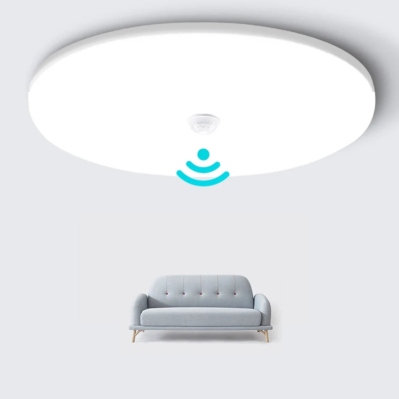 LED Lamp with Motion Sensor Ceiling Lights PIR Night Light Sensor Wall Lamps 110V 220V 18W 15/20/30/40W for Home Stairs Hallway