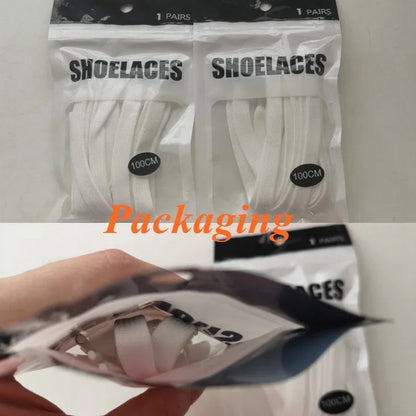 1pair Flat Shoelaces Classic Shoe Laces Fit Fashion Solid Sports Shoelace Casual Unisex Shoe Strings Shoe Accessories