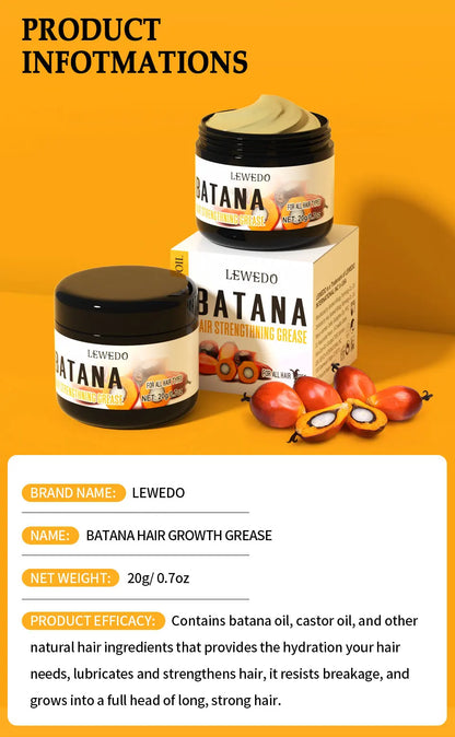 100% Pure Organic Hair Mask Batana Oil Hair Growth Oil Natural Treatment Nourish Reduce Hair Loss Anti-Breakage Hair Products