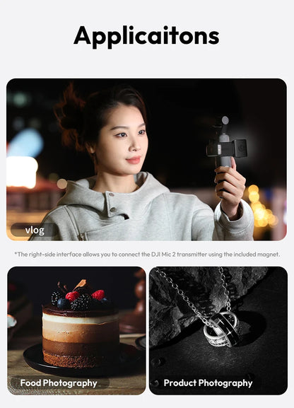 Ulanzi LM001 for DJI Osmo Pocket 3 4 Video Light Magnetic Mini Led Light Waterproof Vlogging Tiktok Live 500mah Rechargeable