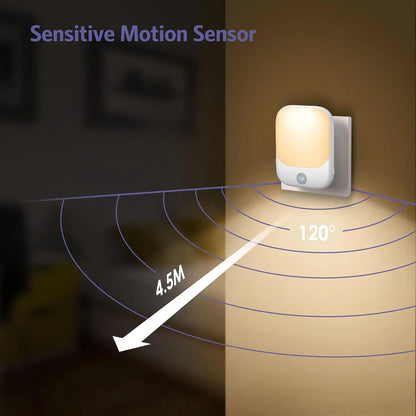 LED Motion Sensor Night Lights for Kids Bedroom Auto Dusk to Dawn Sensor Dimmable Wireless Cabinet Lamp