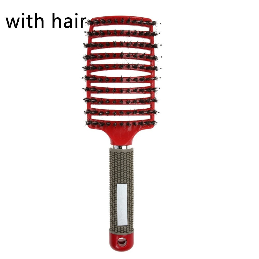 Hair brush Girls Hair Scalp Massage Comb Women Hairbrush Nylon Wet Curly Detangle Hair Brush for Salon Hairdressing Styling Tool