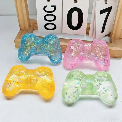 Slow Rising Squishy Toy Game Shape with Sequins Anti Stress Fidget Sensory Pinch Gift for Adults Kids