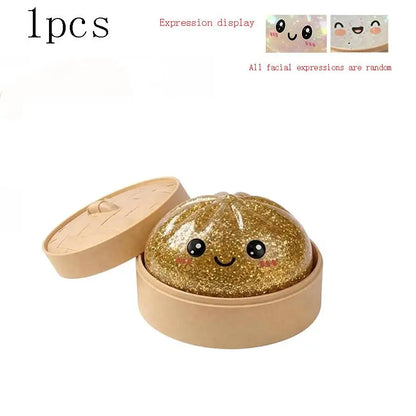 Squeeze Dumpling Stress Relief Ball 2026 New Bun-Shaped Squeeze Ball Multi-Piece Party Gift Pack Pocket Game (Color Random) Dumpling-Shaped Squeeze Toy, Squeeze Dough Stress Relief Toy