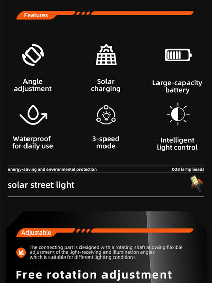 FAMCDC 4 Pack Solar Street Lights 108 COB LED Outdoor Wall Lights with Remote Control and Motion Sensor Adjustable 3 Modes Suita