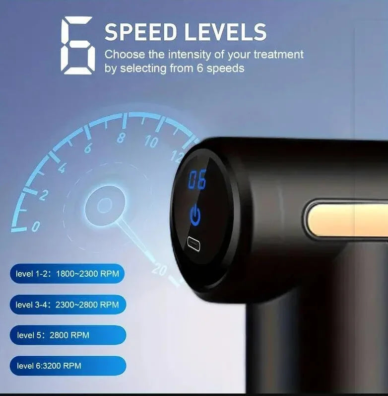 Percussion Mini Massage Gun Portable Handheld Massager for Back Neck Shoulder Leg Muscle Pain Relief Daily Relaxation