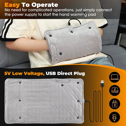 USB Portable Hand Warmer Rechargeable Plush Reusable Electric Foot Heater for Home Winter Hand Feet Abdomen Keep Warm