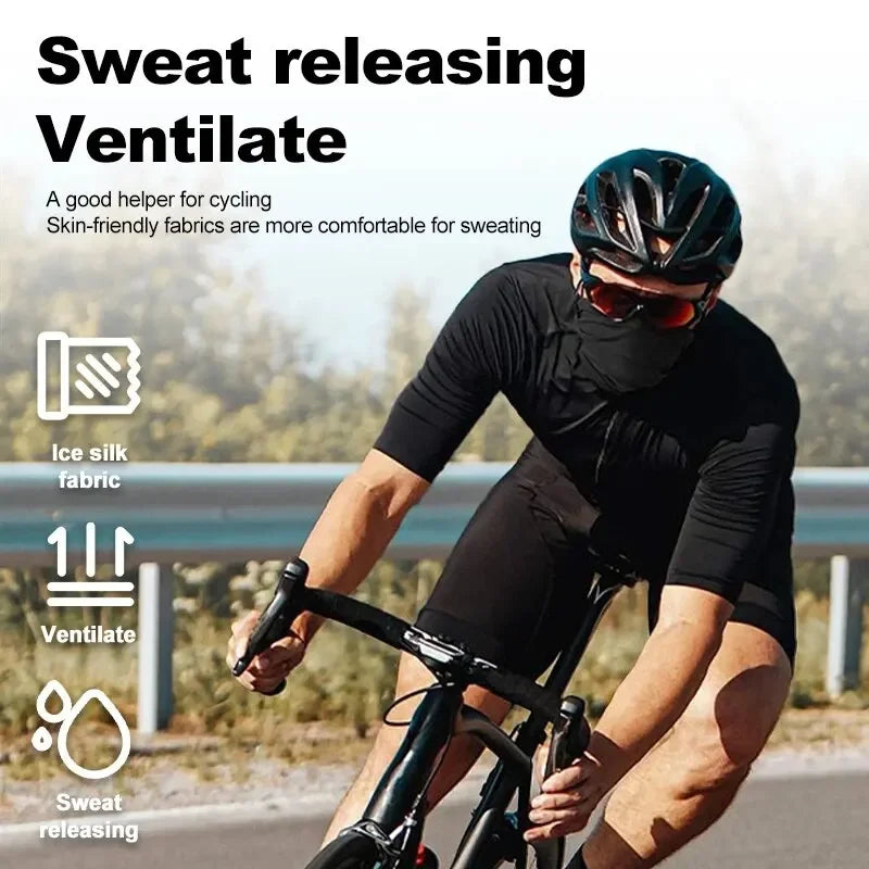 1PC Summer Face Mask Cycling/Fishing/Running Neck Gaiter with UV Protection-Breathable Sweat-Absorbing Sports Bandana