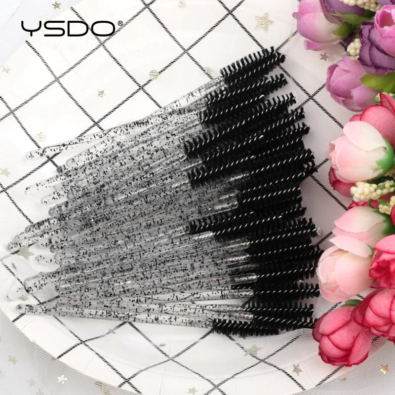 HOT 5/50 PCS Crystal Eyelashes Brush Comb Eye Lashes Extension Mascara Wands Makeup Tools Professional Makeup Beauty Tool