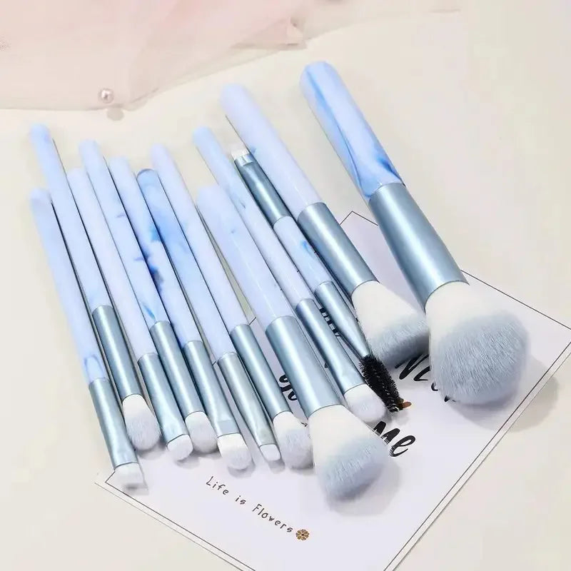 10/14Pcs Makeup Brushes Set EyeShadow Foundation Women Cosmetic Loose Powder Blush Super Soft Blending Make Up Brush Beauty Tool
