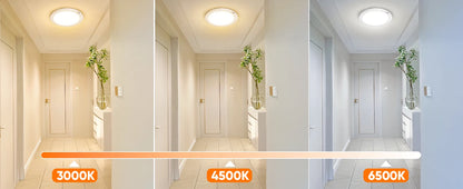 Rechargeable Motion Sensor Ceiling Light with Remote, Battery Operated Closet Light No Wiring, Wireless LED Shower Lights, 3 Colors Dimmable Indoor Overhead Lamp for Closet Shower Pantry Shed Hallway
