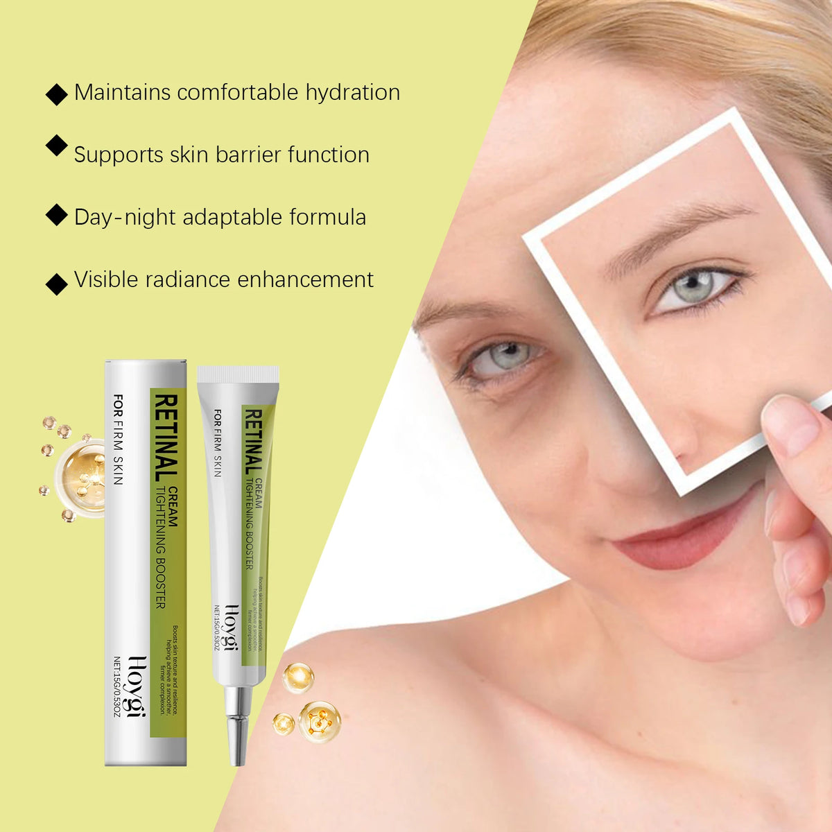 Retinal Retinol Tightening Booster Cream For Face Eye Neck Wrinkle Remover Promotes Skin Renewal Smoothing Wrinkle Retinol Serum Balm Lifting Friming Retinal Cream K-Beauty Glowing Skincare