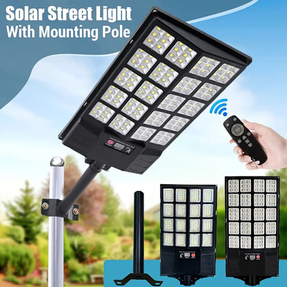 2026 Newest 580LED Super Bright Solar Street Lights for Outdoor, Motion Sensor Solar Lights Zero Electricity Cost, IP65, 5500K Bright Commercial Light for Garden, Lawn, Yard, Patio, Garage, Outside
