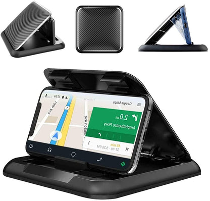 Carbon Fiber Car Phone Holder Dashboard Universal 3 to 7 inch Mobile Phone Clip Mount Bracket For Phone XR XS MAX GPS Stand