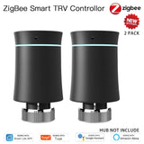 MOES ZigBee 3.0 TRV Thermostat Tuya Radiator Actuator Valve Smart Programmable Temperature Controller Alexa Google Voice Control