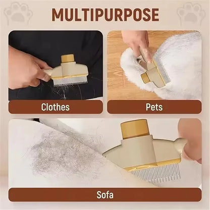 Dog Grooming Comb Cat /Dog Hair Remover Brush Long Hair Pet Self Cleaning Row Pet Removes Hairs Cleaning Bath Brush Dog Supplies