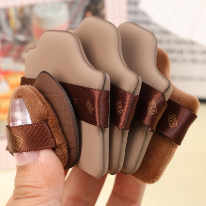 6pcs Dual-Use Cosmetics Puff Set Chocolate Cookie Soft Powder Puff Dry and Wet Foundation Air Cushion Makeup Sponge Beauty Tool