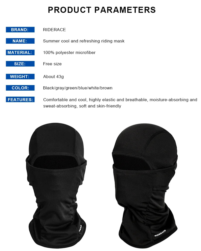 Cycling Cap Full Face Mask Sun Protection Balaclava Sports Headwear Summer Cool Quick-Drying Cap For Fishing Hiking Camping