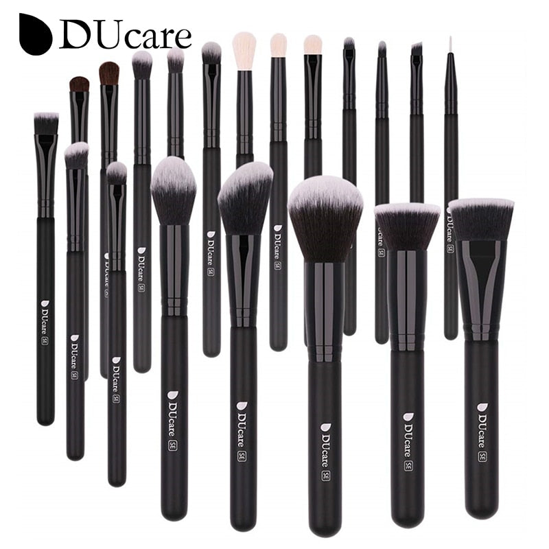 DUcare Professional Makeup Brushes 8-27Pcs Makeup Brush Full Set Foundation Eyeshadow Powder Synthetic Goat Hair Cosmetics Brush