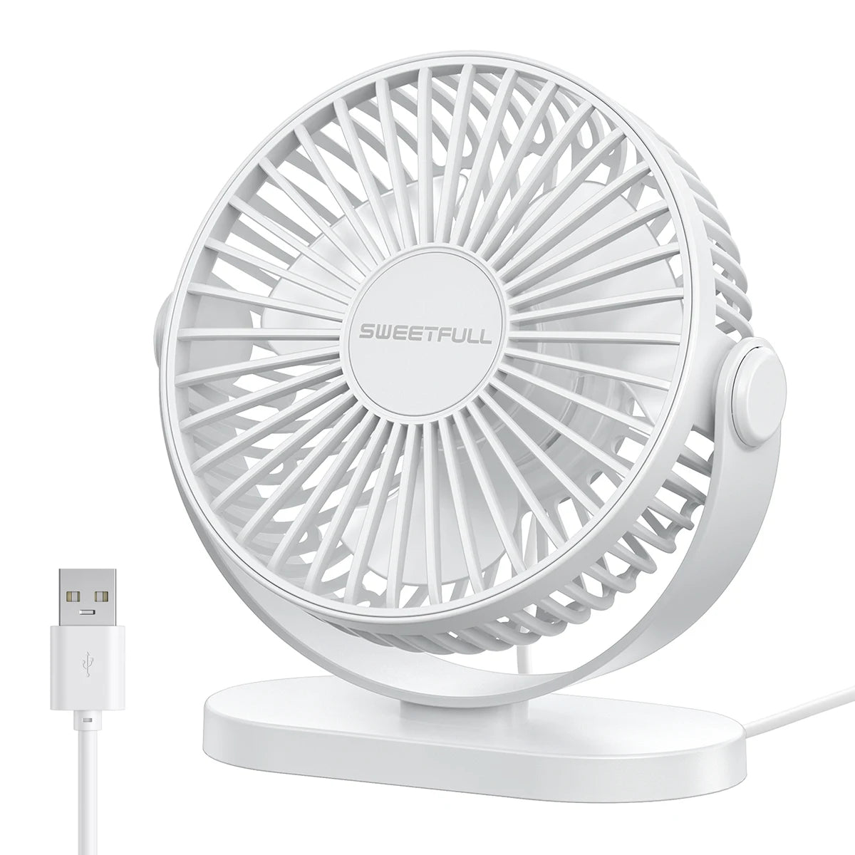 Desktop Wall Mounted Mini Electric Fan Mute 3 Speed Adjustment Portable USB Fan For Home Desk Office