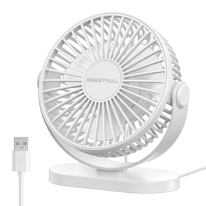 Desktop Wall Mounted Mini Electric Fan Mute 3 Speed Adjustment Portable USB Fan For Home Desk Office