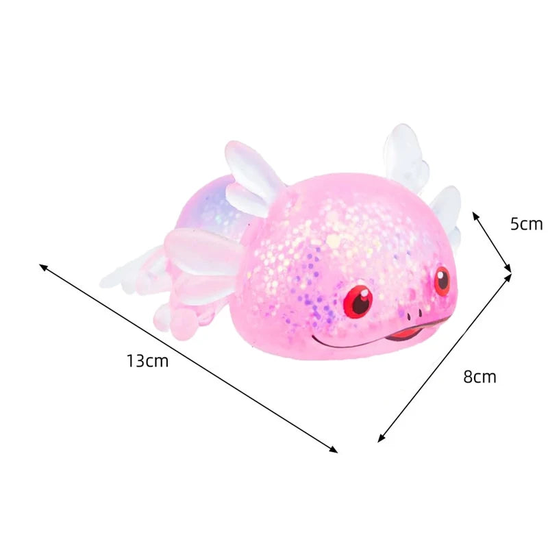 1/4PCS Squishy Stress Glitter Axolotl for Kids Adult Sugar Ball Stress Relief Birthday Party Favors Gift Easter Basket Filler