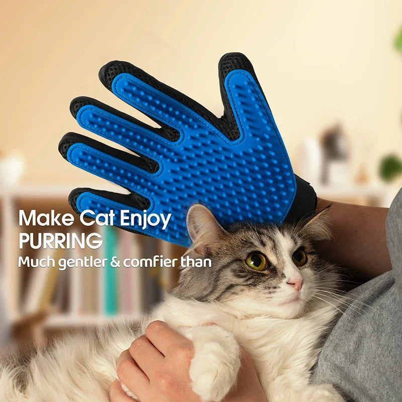 Silicone Pet Grooming Gloves Cats Hair Brush and Comb Gloves to Bathe Dogs Cleaning Hair Removal for Dog Animal Use Supplies