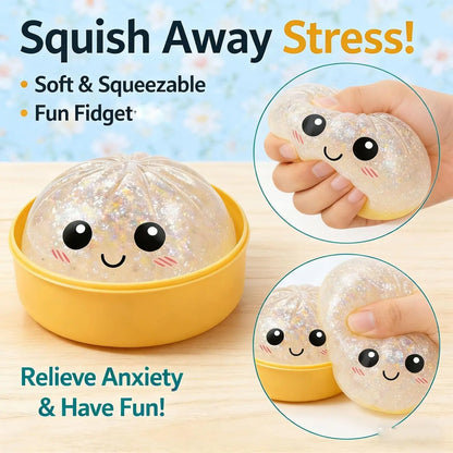 Glitter Dumpling Squishy 2026 New Dumpling Squishy Mystery Box - 10 Colors Random Mystery Gift Box, More Surprises (Random -1PC)
