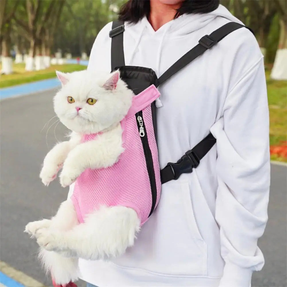 Pet Carrier Backpack Adjustable Pet Front Carrier for Hiking And Riding Dog Backpack Pet Legs Out Travel Bag for Cats Small Dogs