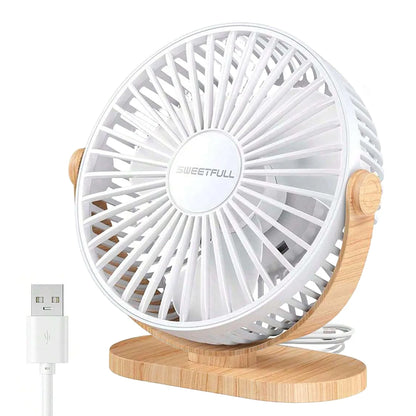 Desktop Wall Mounted Mini Electric Fan Mute 3 Speed Adjustment Portable USB Fan For Home Desk Office