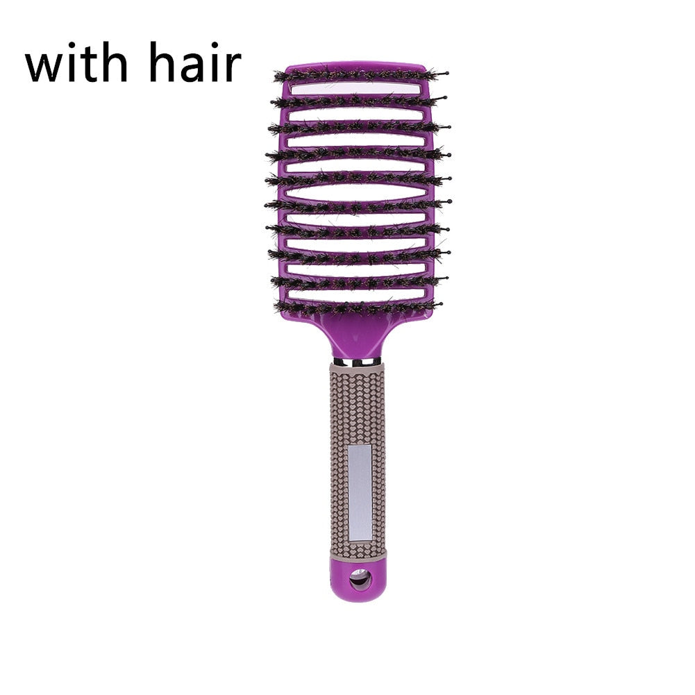 Hair brush Girls Hair Scalp Massage Comb Women Hairbrush Nylon Wet Curly Detangle Hair Brush for Salon Hairdressing Styling Tool