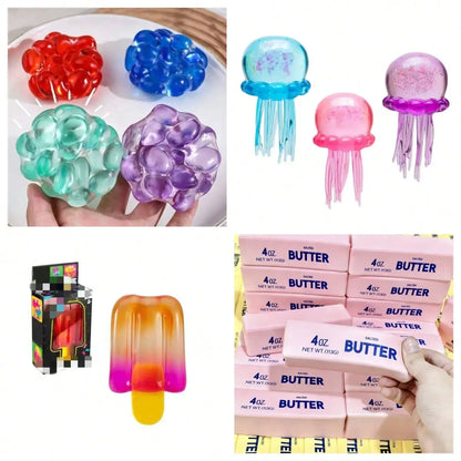 Lucky Surprise Blind Bag Squishy Toys, Soft Slow Rebound Stress Relief Fidget, Random Cute Collectible Gift for Kids Adults, Birthday Party Favors Easter Stocking Stuffers
