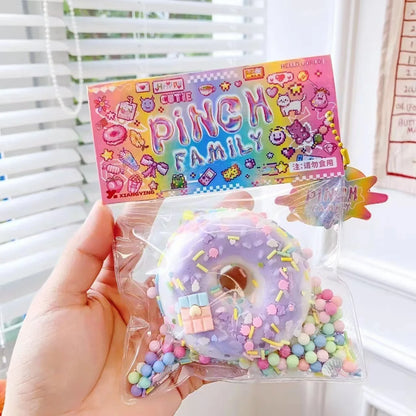 Taba Squishy Cake Doughnut Stress Relief Toy, Extra Large Sensory Fidget Toys for Kids Adults Anxiety Relaxation Squeeze Gift