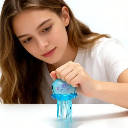 Transparent Glitter Jellyfish Squishy Toy Super Soft BIG Squeeze Stress Ball Sensory Fidget Toy for Anxiety Relief 114 / 128