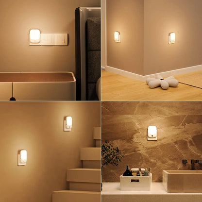 LED Motion Sensor Night Lights for Kids Bedroom Auto Dusk to Dawn Sensor Dimmable Wireless Cabinet Lamp