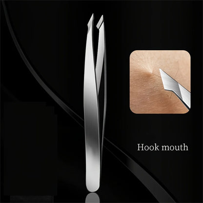 Eyebrow Tweezers Set 1/4 Pcs Stainless Steel Eyebrow Forceps Professional Beauty Tool Set For Facial Hair Inward Growing
