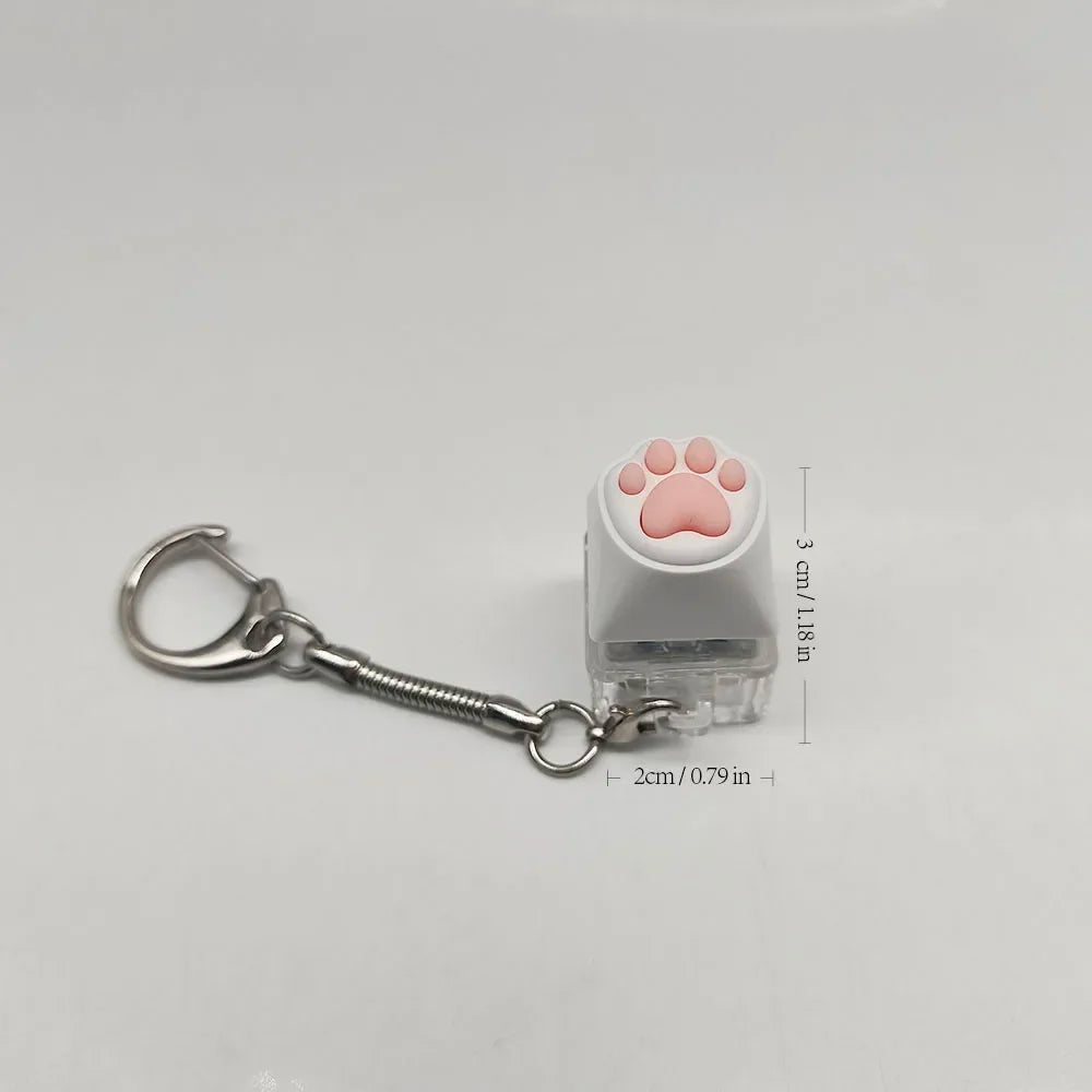 Cute Cat Paw Squishy Keychain - Soft Silicone Stress Relief Toy for Backpack Purse Decor, Fidget Decompression Gift for Cat Lovers Couples Students