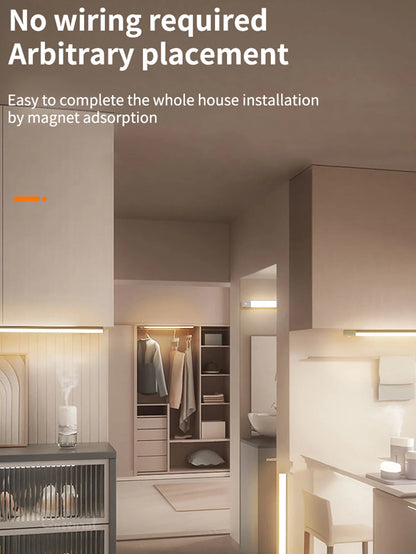 LED Motion Sensor Light Wireless LED Night Light Type C Rechargeable Light Cabinet Wardrobe Lamp Staircase Backlight For Kitchen