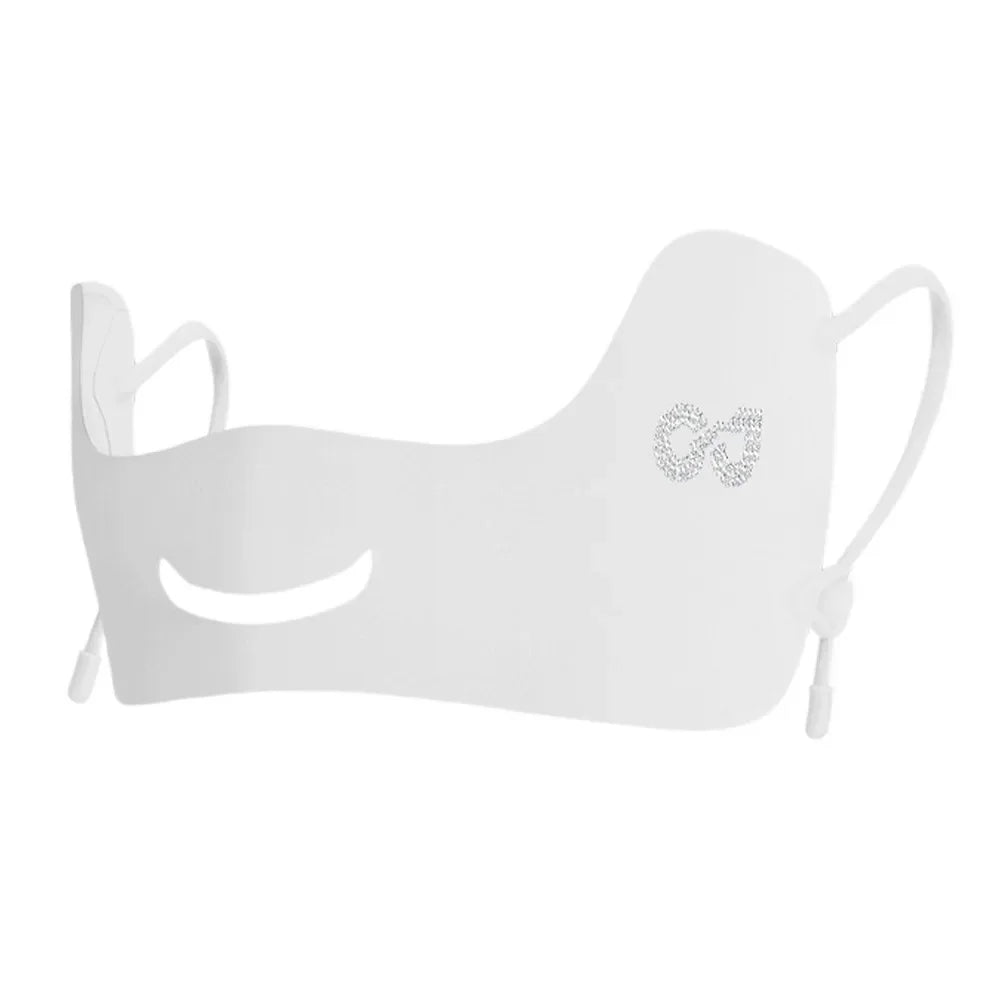 Summer Ice Silk Sun Protection Mask UPF50+ Breathable Women Face Mask Canthus Protection Half Face Face Shield for Golf Sports