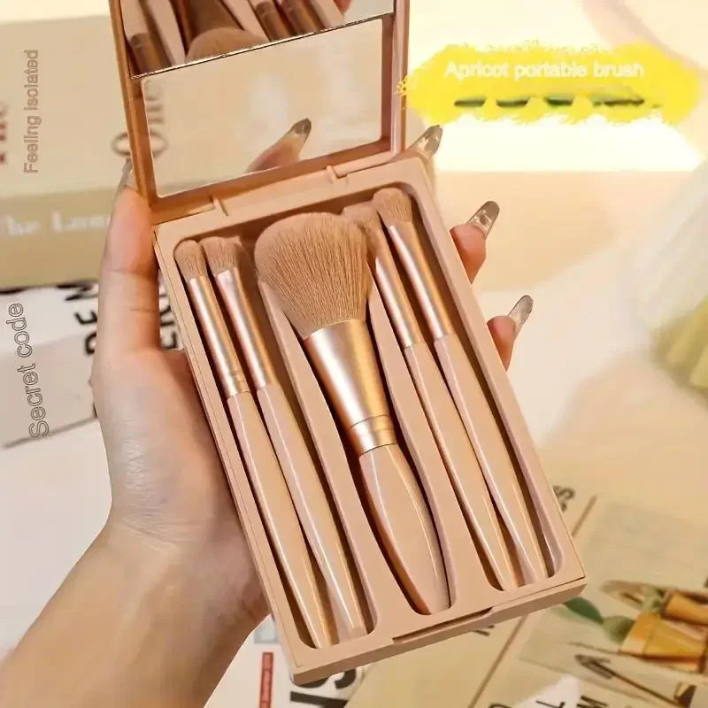Mini Makeup Brushes Set Mirror Soft Fluffy for Cosmetics Foundation Powder Eyeshadow Kabuki Blending Makeup Brush Beauty Tool